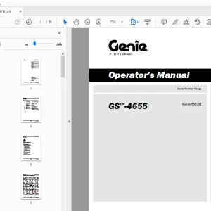 Genie GS-4655 Operator's Manual 1294978 - PDF DOWNLOAD