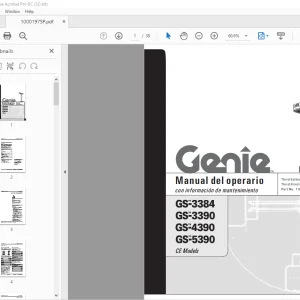 Genie GST-3384 GS-3390 GS-4390,GS-5390 Manual del operario