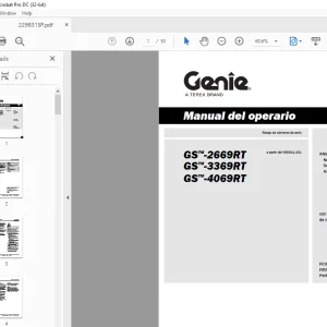 Genie GS™-2669RT GS™-3369RT GS™-4069RT Manual del operario