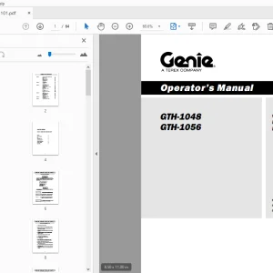 Genie GTH-1048 GTH-1056 Operator's Manual 114101 - PDF DOWNLOAD