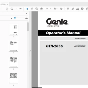 Genie GTH-1056 Operator's Manual 1255820 - PDF DOWNLOAD