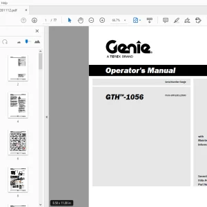 Genie GTH-1056 Operator's Manual 1281112 - PDF DOWNLOAD