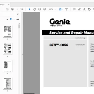 Genie GTH-1056 Service & Repair Manual 1287211 - PDF DOWNLOAD