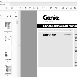 Genie GTH-1056 Service & Repair Manual 1303145 - PDF DOWNLOAD
