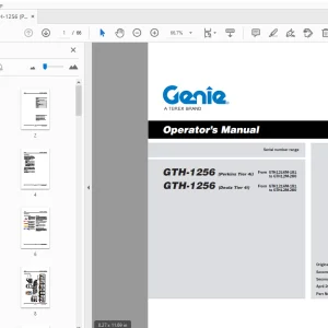 Genie GTH-1256 (Perkins Tier 4i) (Deutz Tier 4i) Operator's Manual PDF