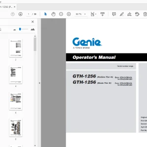 Genie GTH-1256 (Perkins Tier 4i) (Deutz Tier 4i) Operator's Manual PDF
