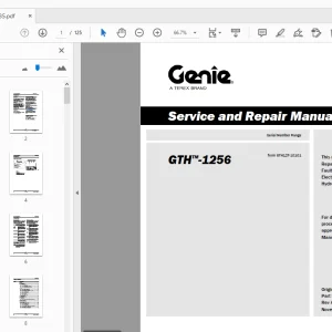 Genie GTH-1256 Service and Repair Manual 1310135 - PDF DOWNLOAD