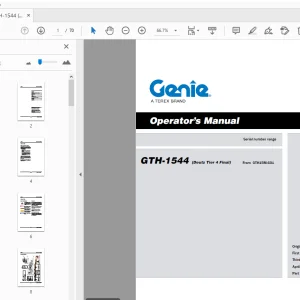 Genie GTH-1544 (Deutz Tier 4 Final) Operator's Manual 57.0009.0733 PDF