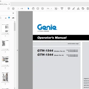 Genie GTH-1544 GTH-1544 Operator's Manual 57.0009.0610 - PDF