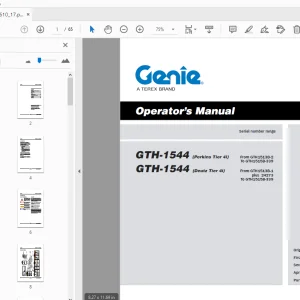 Genie GTH-1544 (Perkins Tier 4i) (Deutz Tier 4i) Operator's Manual PDF