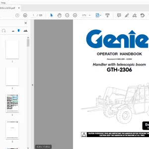 Genie GTH-2306 Handler With Telescopic Boom Operator Manual PDF
