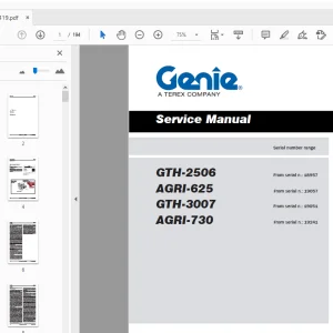 Genie GTH-2506 AGRI-625 GTH-3007 AGRI-730 Service Manual - PDF