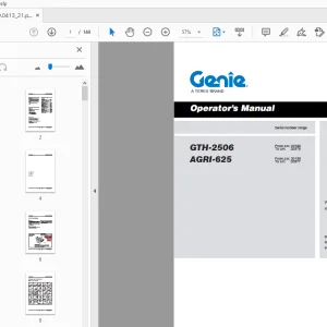 Genie GTH-2506 AGRI-625 Operator's Manual 57.0009.0413 PDF