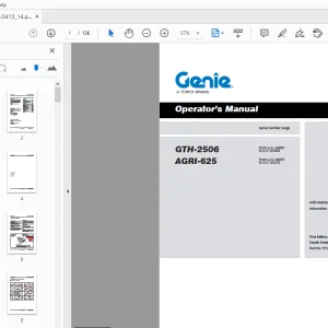 Genie GTH-2506 AGRI-625 Operator's Manual 57.0009.0413 PDF