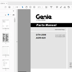 Genie GTH-2506 AGRI-625 Parts Manual 645014 - PDF DOWNLOAD