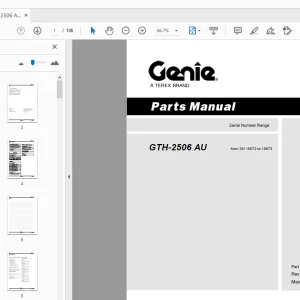 Genie GTH-2506 AU Parts Manual 645005 - PDF DOWNLOAD