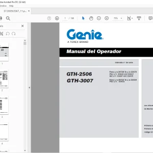 Genie GTH-2506 GTH-3007 Manual del Operador