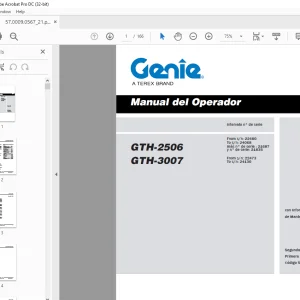 Genie GTH-2506 GTH-3007 Manual del Operador PDF