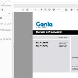 Genie GTH-2506 GTH-3007 Manual del Operario 57.0009.0567 -PDF DOWNLOAD (Spanish)
