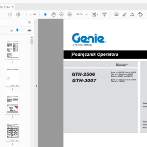 Genie GTH-2506 GTH-3007 Podręcznik Operatora - PDF DOWNLOAD