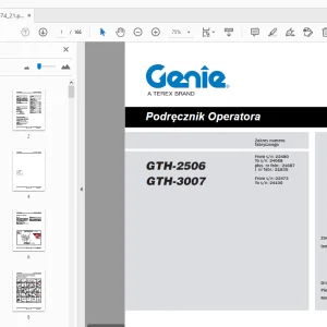 Genie GTH-2506 GTH-3007 Podręcznik Operatora 57.0009.0574_21 - PDF