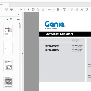 Genie GTH-2506 GTH-3007 Podręcznik Operatora 57.0009.0574_31 - PDF DOWNLOAD