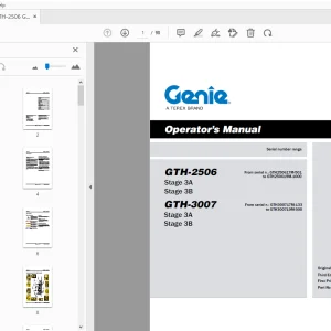 Genie GTH-2506 GTH-3007 Stage 3A Stage 3B Operator's Manual PDF