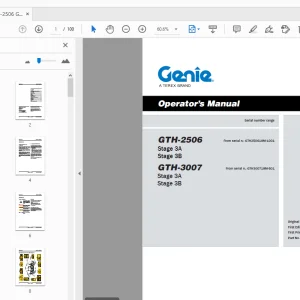 Genie GTH-2506 GTH-3007 Stage 3A Stage 3B Operator's Manual PDF