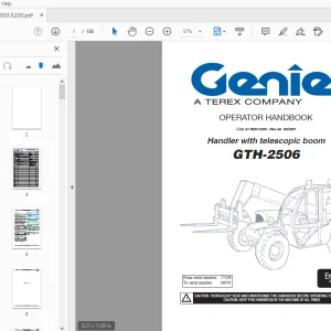 Genie GTH-2506 Handler With Telescopic Boom Operator's Manual - PDF