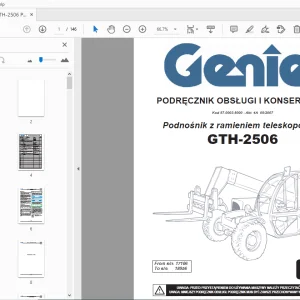 Genie GTH-2506 PODRĘCZNIK OBSŁUGI I KONSERWACJI 57.0003.5000 - PDF