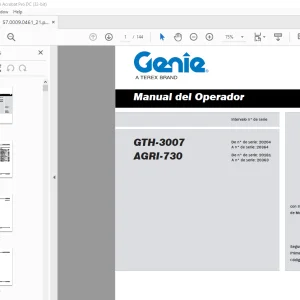 Genie GTH-3007 AGRI-730 Manual del Operador PDF
