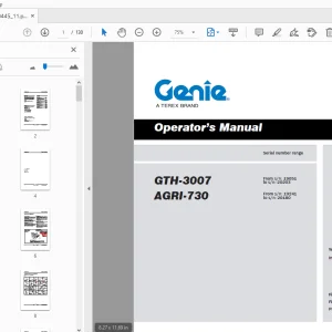 Genie GTH-3007 AGRI-730 Operator's Manual 57.0009.0445 PDF