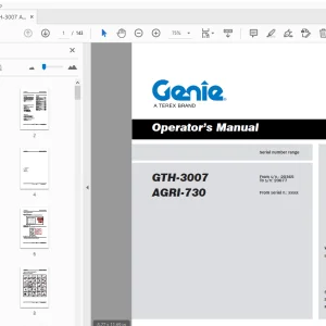 Genie GTH-3007 AGRI-730 Operator's Manual 57.0009.0445 PDF