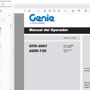 Genie GTH-3007 AGRl-730 Manual del Operador