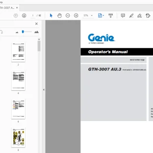 Genie GTH-3007 AU.3 Operator’s Manual 57.0009.0739 PDF