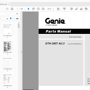 Genie GTH-3007 AU.3 Parts Manual 57.0411.0063GT - PDF DOWNLOAD