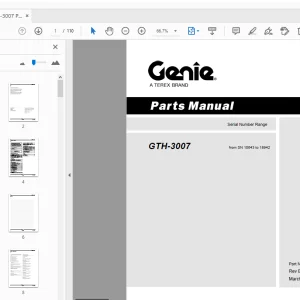 Genie GTH-3007 Parts Manual 645003 - PDF DOWNLOAD