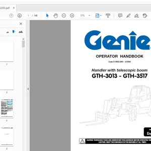 Genie GTH-3013 GTH-3517 Handler With Telescopic Boom Operator Manual - PDF