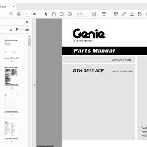 Genie GTH-3512 ACF Parts Manual 645016 - PDF DOWNLOAD