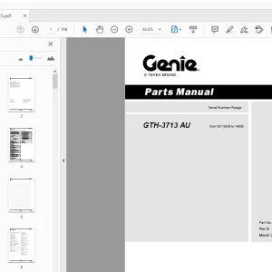 Genie GTH-3713 AU Parts Manual 645025 - PDF DOWNLOAD