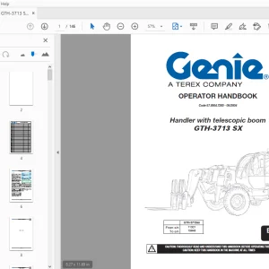 Genie GTH-3713 SX Handler with telescopic boom Operator's Manual PDF