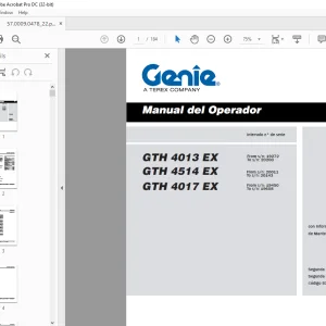 Genie GTH 4013 EX GTH 4514 EX GTH 4017 EX Manual del Operador