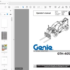 Genie GTH-4013 SX Operator's Manual 57.0008.3200 - PDF DOWNLOAD