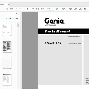 Genie GTH-4013 SX Parts Manual 645020 - PDF DOWNLOAD