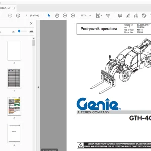 Genie GTH-4013 SX Podręcznik operatora 57.0009.0467 - PDF DOWNLOAD