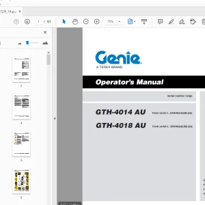 Genie GTH-4014 AU GTH-4018 AU Operator's Manual PDF