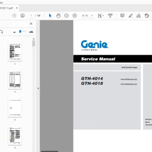 Genie GTH-4014 GTH-4018 Service Manual 57.4400.9211 - PDF DOWNLOAD
