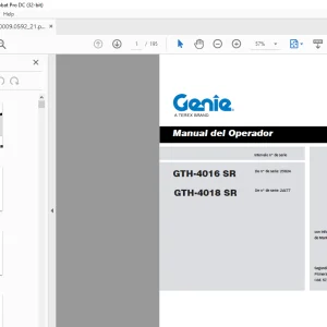 Genie GTH-4016 SR GTH-4018 SR Manual del Operador PDF