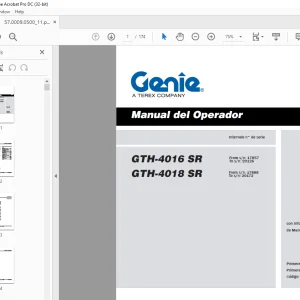 Genie GTH-4016 SR GTH-4018 SR Manual del Operario 57.0009.0500 -PDF DOWNLOAD (Spanish)