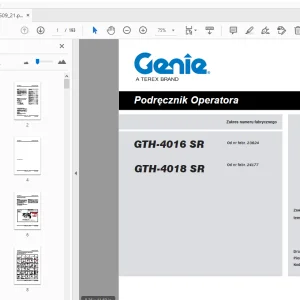 Genie GTH-4016 SR GTH-4018 SR Podręcznik Operatora 57.0009.0609_21 - PDF